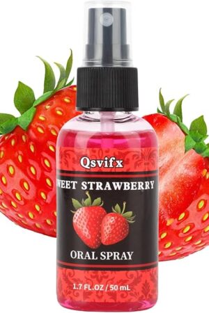 Deep Throat Spray Strawberry Flavored for Oral Women Men 17 Floz, Relaxes Gag Reflex