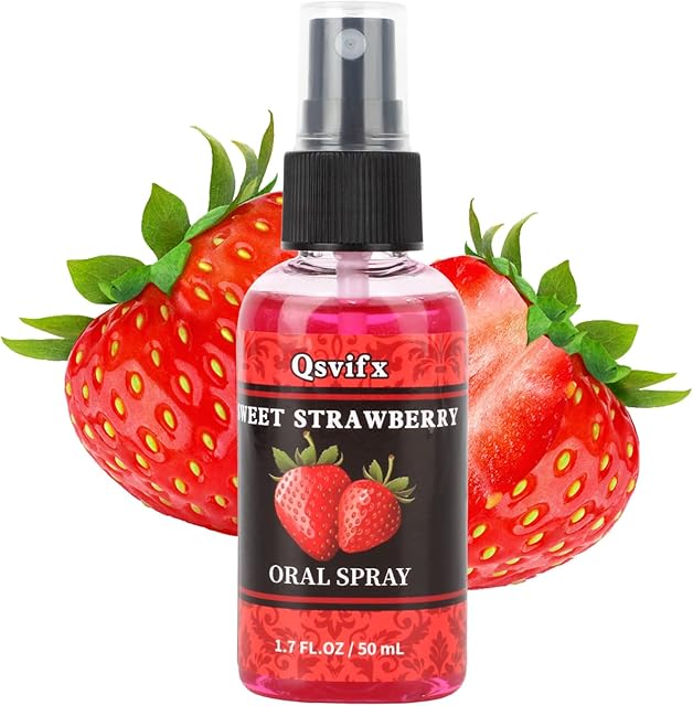 Deep Throat Spray Strawberry Flavored for Oral Women Men 17 Floz, Relaxes Gag Reflex