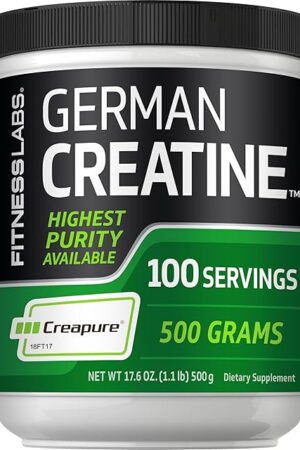 Fitness Labs German Creatine Monohydrate Powder | 11 lb | Creapure Fitness Supplement | 100 Servings