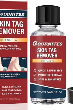 Fast-acting Skin Tag Removal Kit, Natural and Gentle Salicylic Acid Formula, Zero Pain Skin Tag Remover, Suitable for Neck, Underarms, Groin, Trusted by the Whole Family, 1Pcs