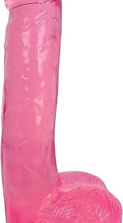 7 Inch Slim Stick with Balls Cherry Ice Dildo