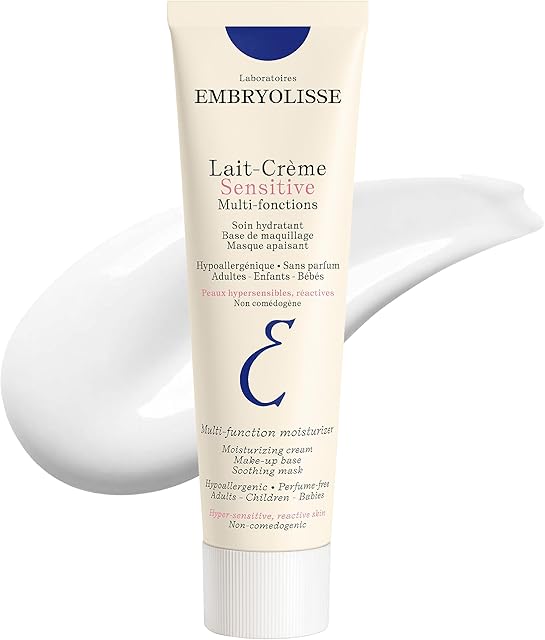 Embryolisse Lait Cr?me Sensitive Moisturizer Hypoallergenic Face & Body Cream for All Skin Types With Aloe Vera & Shea Butter Fragrance-Free & Suitable for Sensitive Skin, 338 Fl Oz
