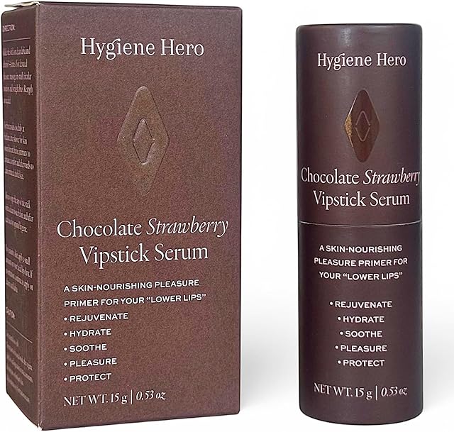 Vipstick Serum | Sexual Enhancer Serum for Women | Serum for Vulva | Intimate Grooming | Daily Soothing Serum | Soothe, Hydrate and Protect Your Labia (0.53oz, Chocolate Strawberry)