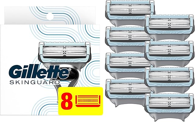Gillette SkinGuard Men's Razor Blades, Sensitive Skin Razor Refills, 8 Count