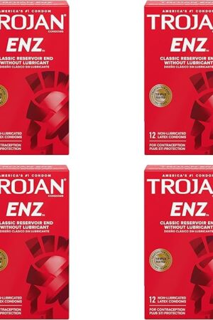 Ice Fire Trojan Non-Lub Latex Condoms, ENZ 12 ct - 4pk