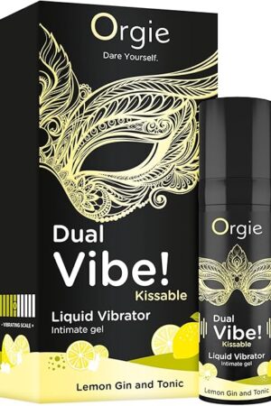 Dual Vibe Kissable Liquid Vibrator Lemon Gin and Tonic ? Fast-Acting Clitoral Gel for Women Kissable Formula boosts Arousal, tingles, and enhances Sensitivity Clit stim for Intense Pleasure