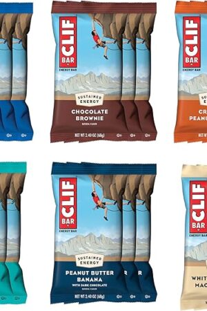 CLIF BAR - Variety Pack - 6 Flavors - Made with Organic Oats - Energy Bars - Non-GMO - Plant Based Protein Bars (16 Pack)