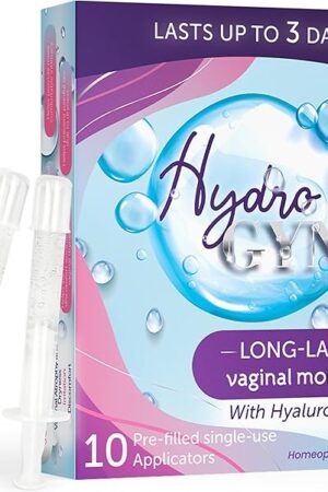 Hydro GYN Vaginal Moisturizer | Long Lasting for Vaginal Dryness & Irritation | Hyaluronic Acid & Vitamin E | Feminine Care Hormone Free | Pre and Post Menopausal I 10 Pre Filled Applicators