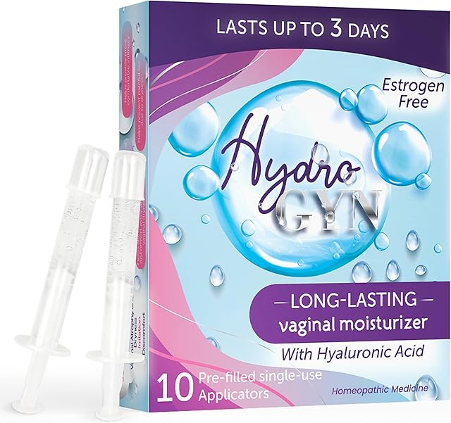 Hydro GYN Vaginal Moisturizer | Long Lasting for Vaginal Dryness & Irritation | Hyaluronic Acid & Vitamin E | Feminine Care Hormone Free | Pre and Post Menopausal I 10 Pre Filled Applicators