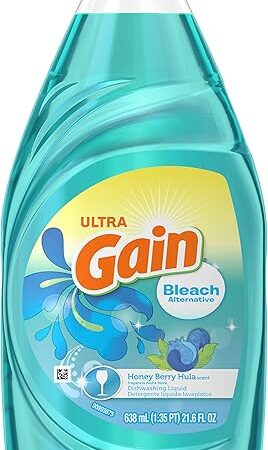 Gain Ultra Bleach Alternative Dishwashing Liquid Dish Soap, Honey Berry Hula, 21.6 fl oz