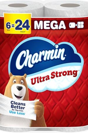 Charmin Ultra Strong Toilet Paper, 6 Mega Rolls = 24 Regular Rolls
