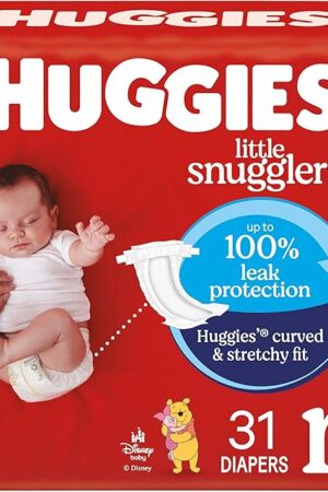 Huggies Size Newborn Diapers, Little Snugglers Baby Diapers, Size Newborn (up to 10 lbs), 31 Count, Packaging May Vary