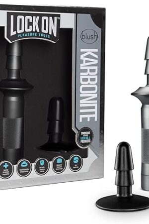 Blush Novelties Karbonite Realistic Vanilla 7.75-Inch Long Dildo with Suction Cup Adapter & Aircraft Aluminum Handle