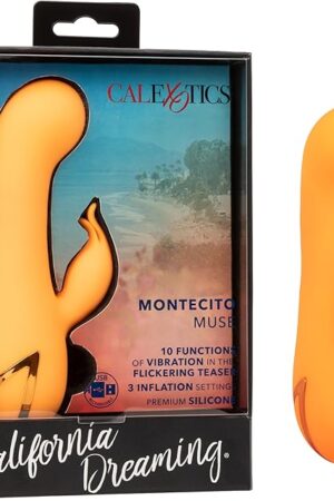 CalExotics California Dreaming Montecito Muse, 10+3 Modes Waterproof Silicone G Spot Rabbit Vibrator for Women - SE-4349-35-3