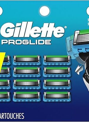 Gillette Fusion5 ProGlide Men's Razor Blade Refills, 12 Count, Mens Blades