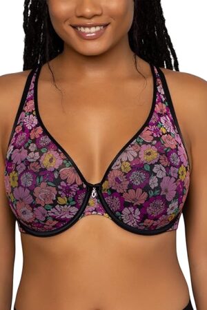 Women's Sheer Mesh Plunge T-Shirt Bra