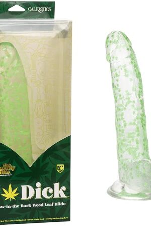 CalExotics Naughty Bits I Leaf Dick Glow-in-The-Dark Grass Leaf Dildo - SE-4410-64-3