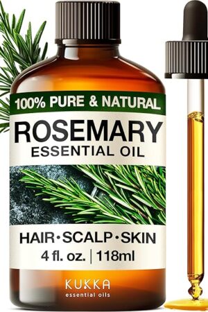100% Pure & Natural Rosemary Oil for Hair, Skin, Aromatherapy & Soap Making Scent (4 Fl Oz / 118 ml)