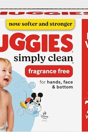 Huggies Simply Clean Unscented Baby Diaper Wipes, 11 Flip-Top Packs (704 Wipes Total), Packaging May Vary