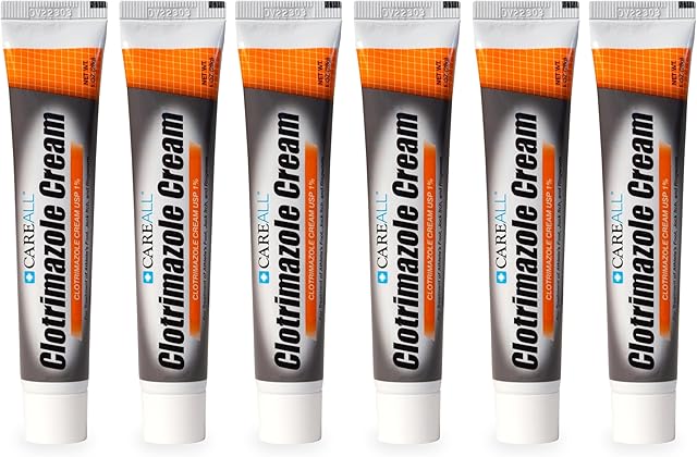 CareAll Clotrimazole Antifungal Cream 1% USP 10 oz (6 Pack), Cures Most Athlete?s Foot, Jock Itch and Ringworm, Sooths and Relieves Itching, Burning and Cracking from These Conditions