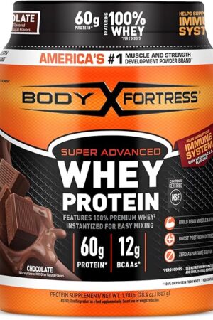 Body Fortress 100% Whey, Premium Protein Powder, Chocolate, 178lbs
