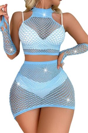 Women's Exotic Lingerie Sets Lace Heart Embroidery Garter Set Lingerie for Women