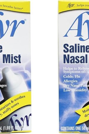 AYR Saline Nasal Mist, 169 Fl Oz (Pack of 2)