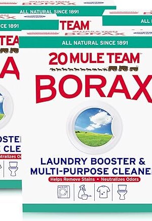 20 Mule Team All Natural Borax Detergent Booster & Multi-Purpose Household Cleaner, 65 Ounce, 4 Count
