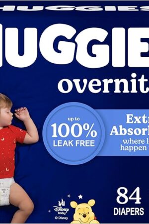 Huggies Size 6 Overnites Baby Diapers: Overnight Diapers, Size 6 (35+ lbs), 84 Ct (2 Packs of 42), Packaging May Vary