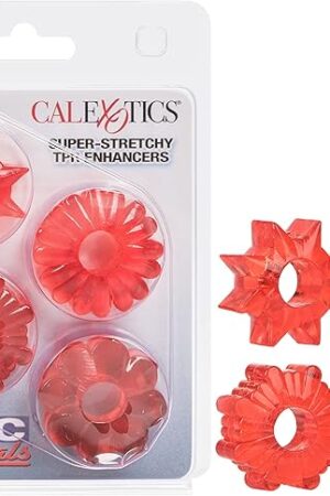 California Exotic Novelties Basic Essentials Super Stretchy Tpr Enhancers , Red