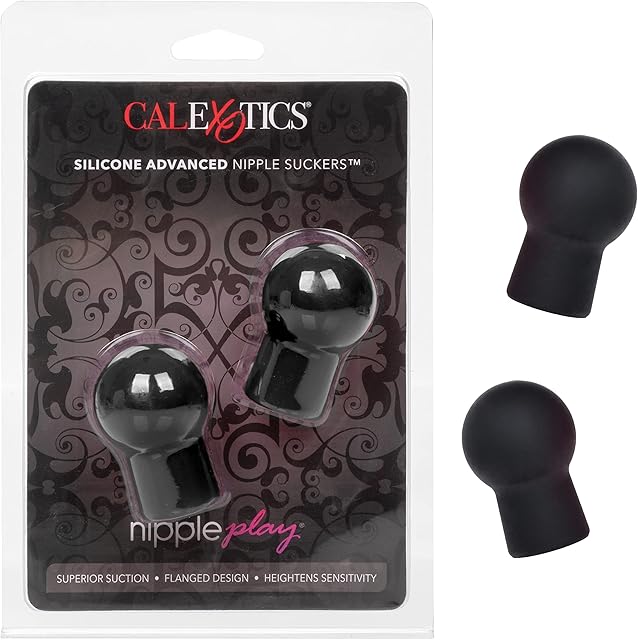 CalExotics Novelties Nipple Play Silicone Advanced Nipple Suckers, Black
