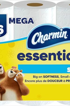 Charmin Essentials Soft Toilet Paper, 9 Mega Rolls = 36 Regular Rolls