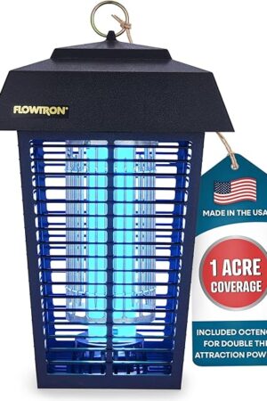 Flowtron Bug Zapper, 1 Acre of Outdoor Coverage with Powerful 40W Bulb & 5600V Instant Killing Grid, Electric Insect, Fly & Mosquito Zapper, Made in The USA