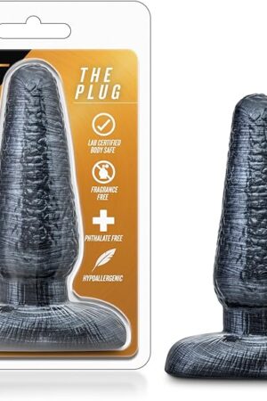 Blush Novelties Jet The Plug - Soft Flexible Buttplug Smooth 5" Anal Plug - Tapered for Easy Insertion - Base Anchors Plug Safely Outside The Body - Adult Sex Toy for Men Women Couples