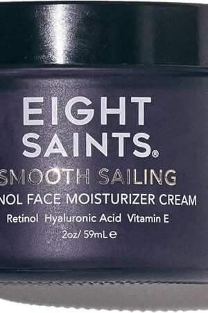 Eight Saints Retinol Facial Moisturizer Cream, For Firming Face, Neck & Eye Wrinkles and Lines, Deep Hydrating Lotion, Fragrance-Free, 2 Ounces