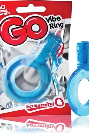 GO Vibe Vibrating Ring - Vibrating Cock Ring - Deep Vibrations - Penis Rings - Couple Sex Toys - Dick Rings for Mutual Pleasure - Blue