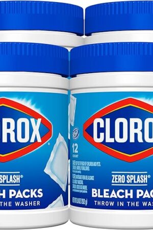 Clorox Zero Splash Bleach Packs - Laundry Pods, 4 Pack (Package May Vary)