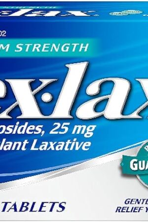 Ex-Lax Maximum Strength Stimulant Laxative Constipation Relief Pills for Occasional Constipation, Gentle Laxatives - 48 Count