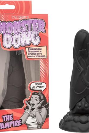 CalExotics Monster Dong The Vampire, 6.25 Inch Liquid Silicone Dildo with Sturdy Suction Cup and Monstrous Design Black SE-5504-02-3