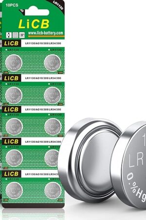 LiCB 20 Pack LR1130 AG10 Battery 15V Long-Lasting Alkaline Button Cell Batteries