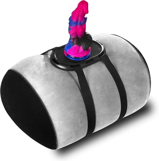 Hands-Free Inflatable Sex Pillow with Suction Cup Dildo Mount - Universal Sex Toy Holder for Dildos, Saddle Stool & Chair Accessories - Adult Toys for Women, Men, Couples (Without Sex Toys)