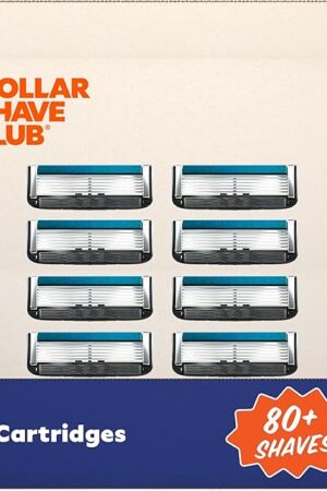 Dollar Shave Club | 6 Blade Razor Refills (8 Pack) | 6 Stainless Steel Blades for a Close & Comfortable Shave