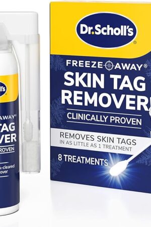 Dr Scholl's Freeze Away Skin Tag Remover - The First FDA Cleared, at Home Skin tag Removal kit Clinically Proven Skin tag Removal in as Little as 1 Treatment 1 Skin tag Removal kit, 8 Treatments