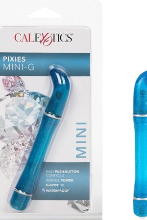 California Exotics Waterproof Pixies Mini G, Blue, 5"
