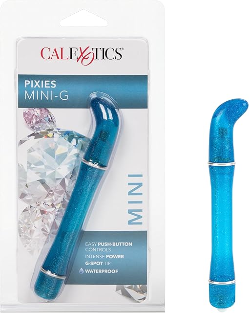 California Exotics Waterproof Pixies Mini G, Blue, 5"