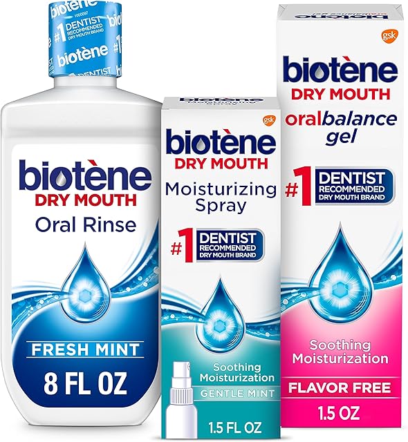 Biotene Dry Mouth Management Oral Rinse, Dry Mouth Spray and Moisturizing Gel - 1 Kit
