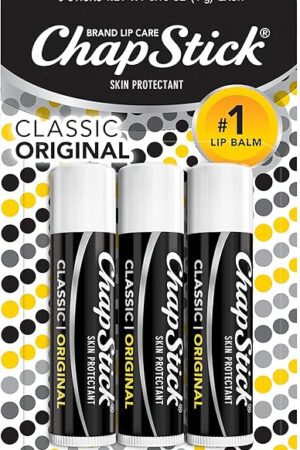 ChapStick Classic Original Lip Balm Tubes, Lip Care - 0.15 Oz (Pack of 3)