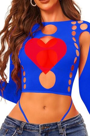 Women Sexy Lingerie Sets Naughty Bodysuit Cutout Top Long Sleeve Teddy Exotic Bodystocking Mesh