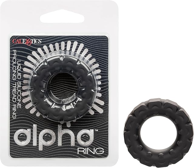 CalExotics Alpha Liquid Silicone Prolong Tread Penis Cock Ring - SE-1491-65-2