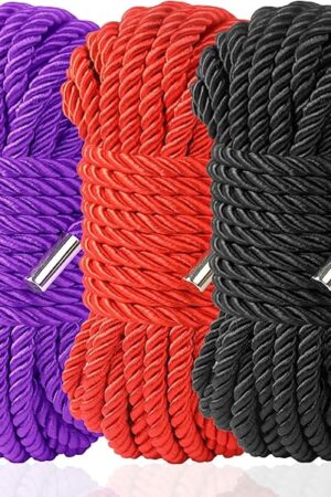 BDSM Shibari Bondage Sex Rope - BDSM Kit Adult Bondage Restraints Set Sex Toys for Women & Couples, 32 Feet 8MM (3 cloors)